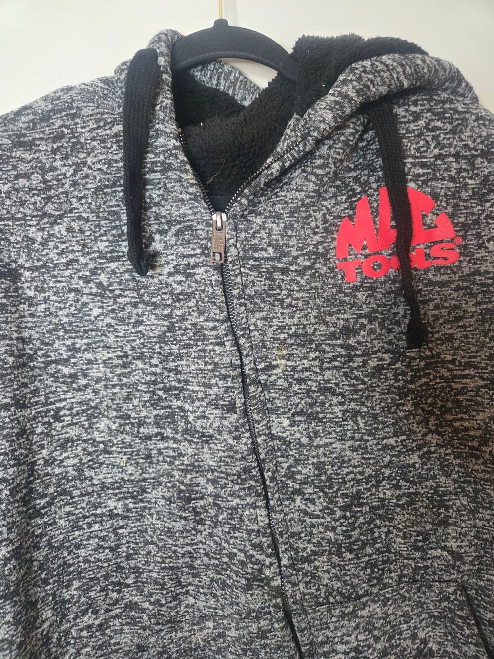 Mac Tools Men’s XL Gray Black Speckled Full Zip Fleece Lined Chunky Jacket